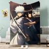 Gintama Throw Lightweight 240g Flannel Blanket Soft Skin-friendly for Summer Cooling