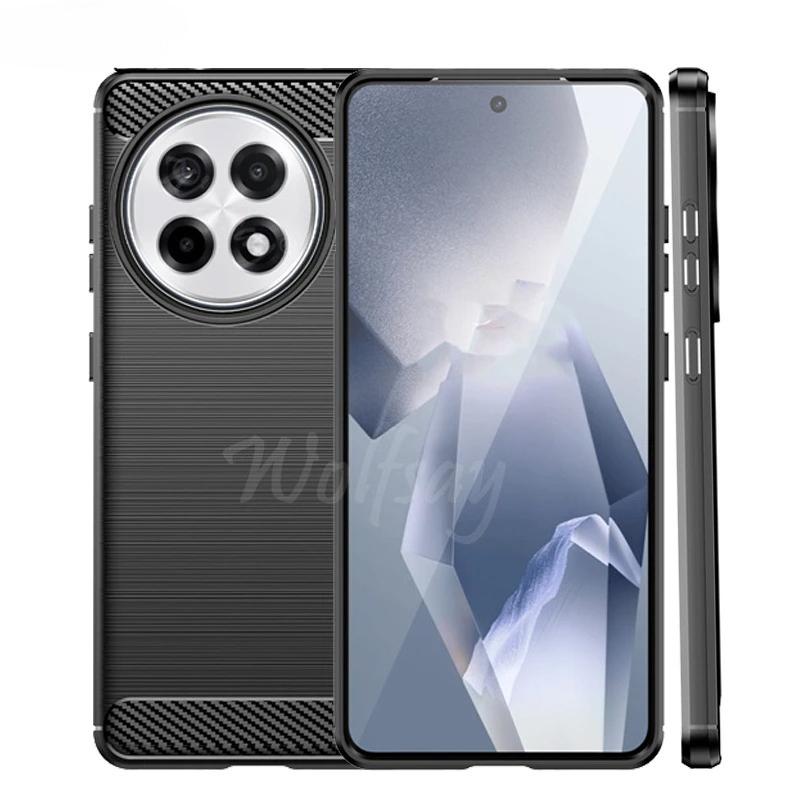 For OnePlus 13R Case Bumper Anti-knock Soft Silicone Carbon Fiber Back Cover For OnePlus 13R Case For OnePlus 13R Case 6.78 inch