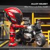 Simulation Motorcycle Rider Alloy Deformed Action Figure, Helmet Character Model, Desk Ornament Collectible Toy, Kids Boys Birthday Gift