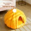 Washable Pumpkin-Shaped Pet Bed - Soft, Cozy Nest for Cats and Dogs, Suitable for All Seasons