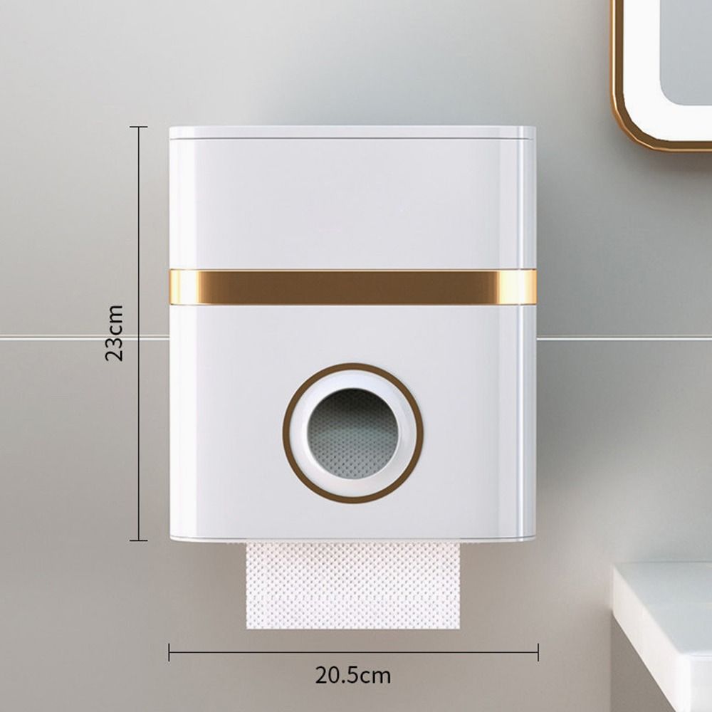 1Pcs Wall Mount Toilet Paper Holder Waterproof Bathroom Tray Shelf New Roll Paper Storage Box
