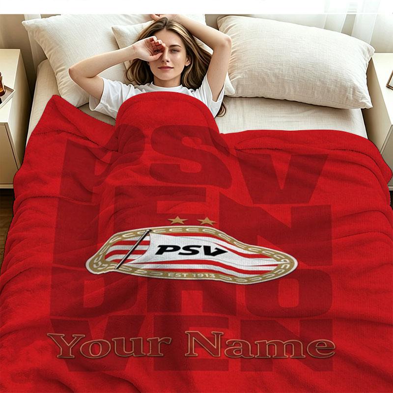 1PC Philips Sport Vereniging Custom Name Patterned Flannel Blanket Suitable For All Seasons for Home Decor Warmth and Comfort Gifts Holiday Present