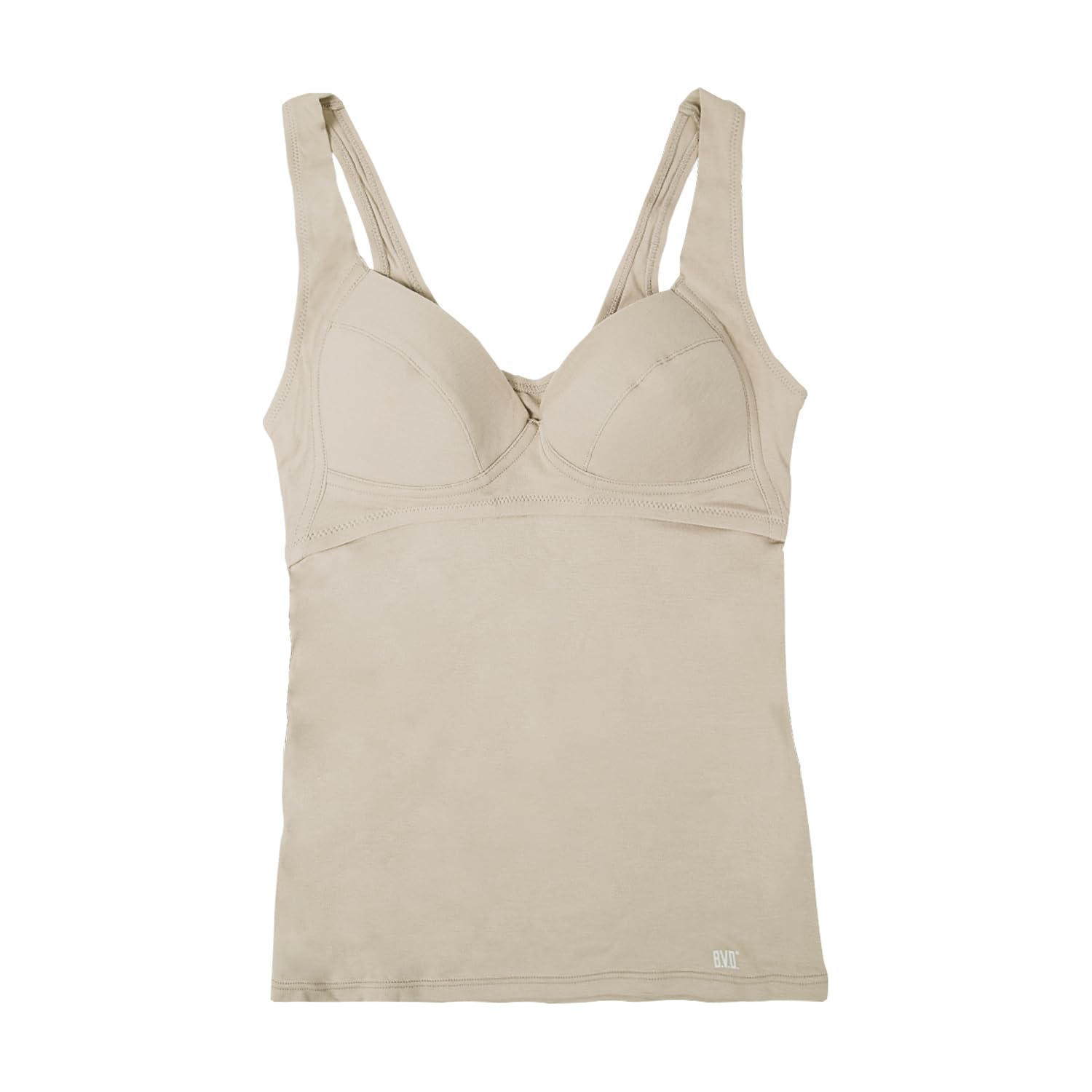 

BVD Cupped Tank Soft Bra Sand Beige Top, 100% Cotton, Cotton, Top, Women s,