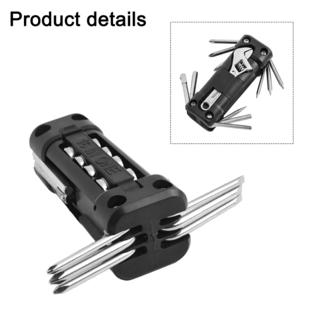 Multitool Motorcycle Tool Kits Stainless Steel Durable Construction Tire Repair Tool Portable Design Screwdriver Included