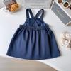 Girls' Rabbit Police Officer 2-Piece Set: Striped Shirt & Suspender Skirt for Casual Wear (Style AQB039)