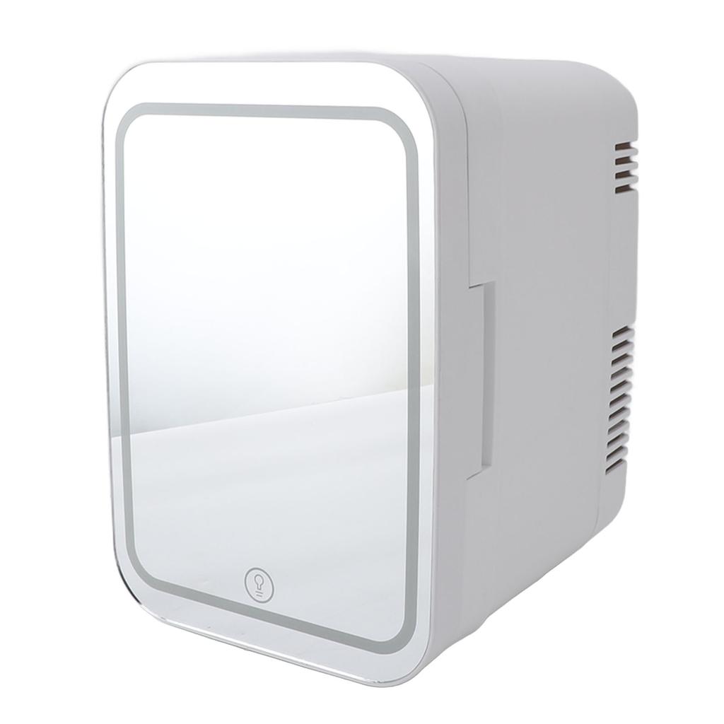 Portable Mirrored Beauty Fridge With Lighting 4L Mini Refrigerator Skin Care Makeup Storage with