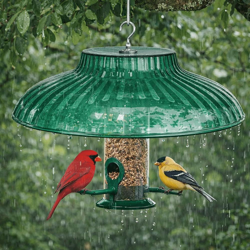 Waterproof Bird Feeder Protective Protector Hanging Bird Feeder Rain Cover  Backyard