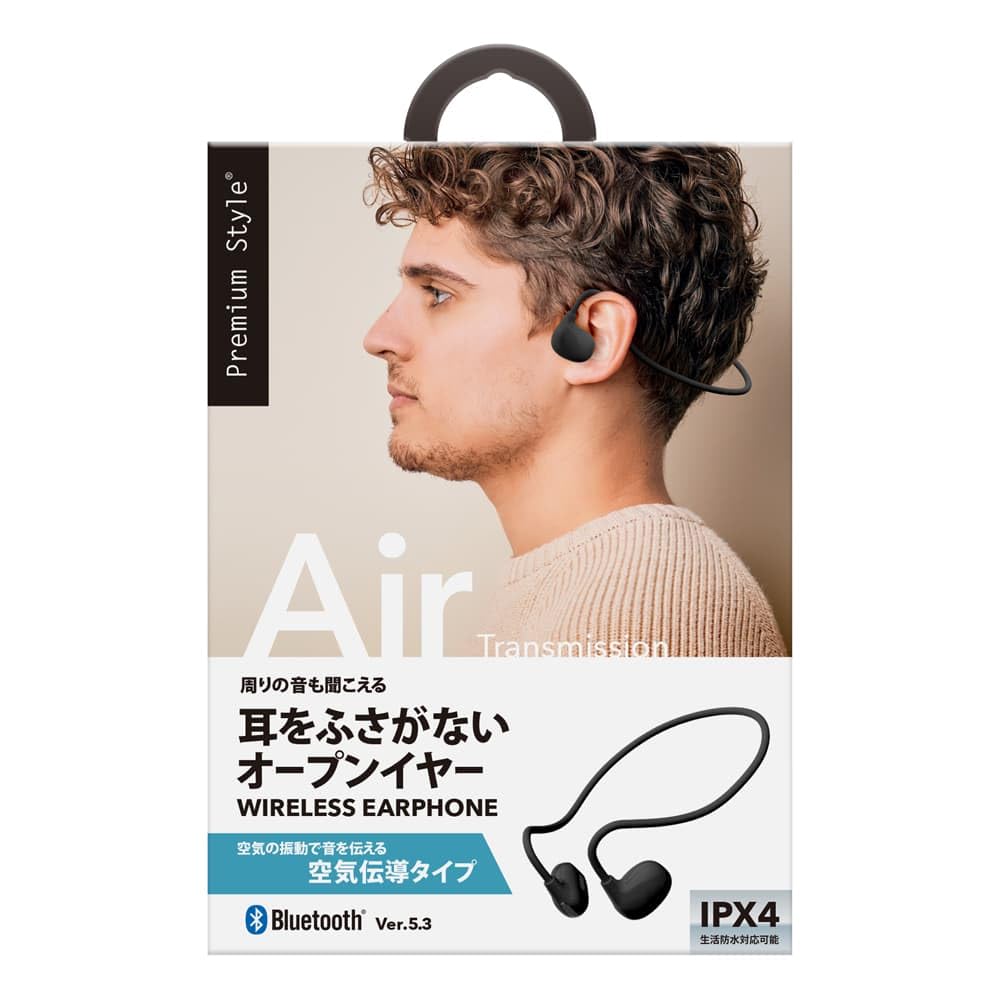 Premium Style Wireless Stereo Earphones Open-Ear [Black] PG-BTE16AR1BK
