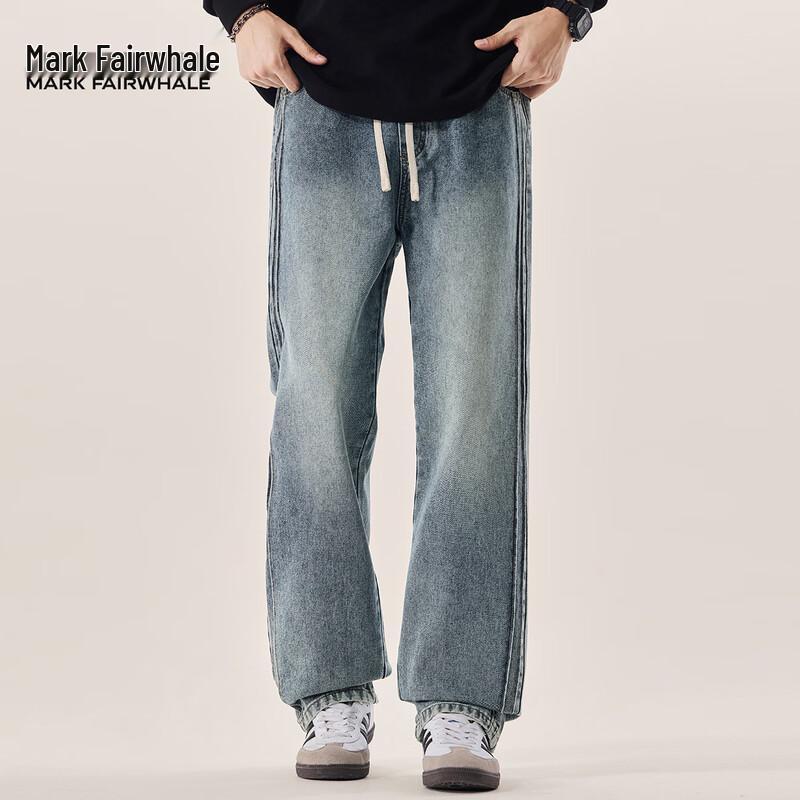 Mark Fairwhale Men's Washed Straight-Leg Jeans