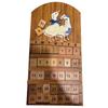 Calendario Perpetuo Vintage in Legno Fatto a Mano Calendario Riutilizzabile da Parete con Blocchi Intercambiabili Design Rustico Colibrì Floreale Decorazione per la Casa