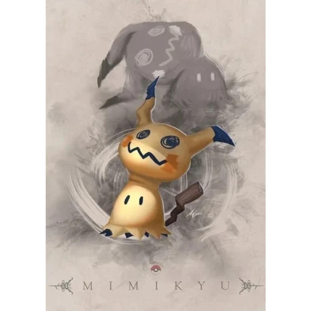 Japan Anime Pokemon Cartoon Canvas Painting Pikachu Gengar Eevee Mew Wall Art Posters Print Pictures Children's Room Home Decor