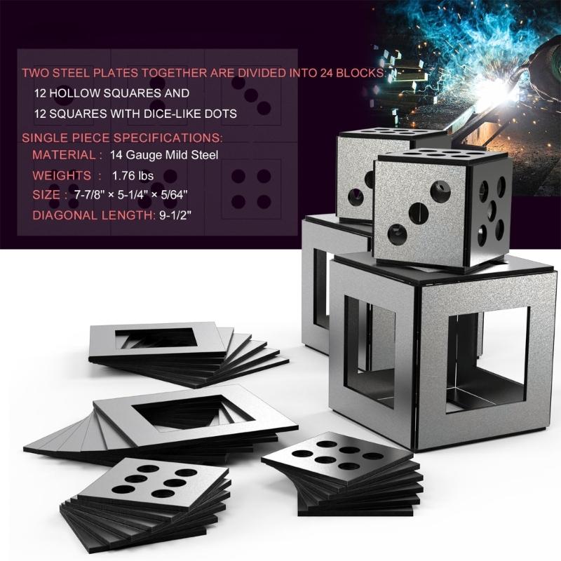 2Pcs Welding Practice Steel Plates Neat Edges Smooth Side For Novice Skill Development Block And Shape Assembly