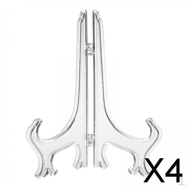 4xPlate Holder Display Stand Party Easels Photo Dishes 4 Inch