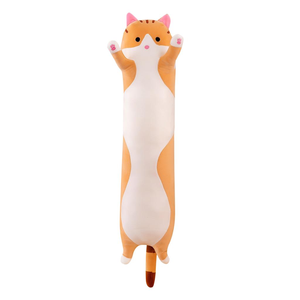 Popular long cat throw pillow doll cute kitten plush toy doll