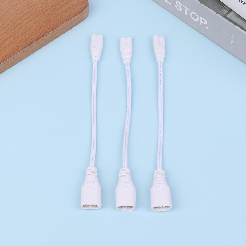 3Pcs Fluorescent Lamp Power Cord Cable T5 Plug Wire Cord Led 2 Hole Docking Cable Bracket Light Male Female Connect Cable