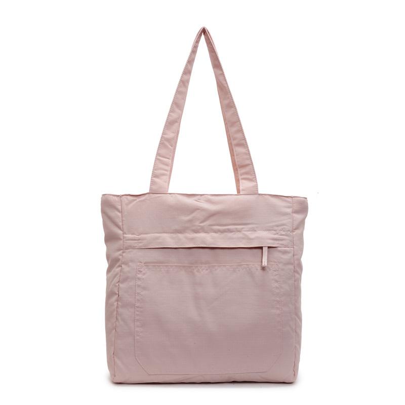 Solid color versatile casual shoulder bag large capacity simple texture tote bag fashionable commuter art bag