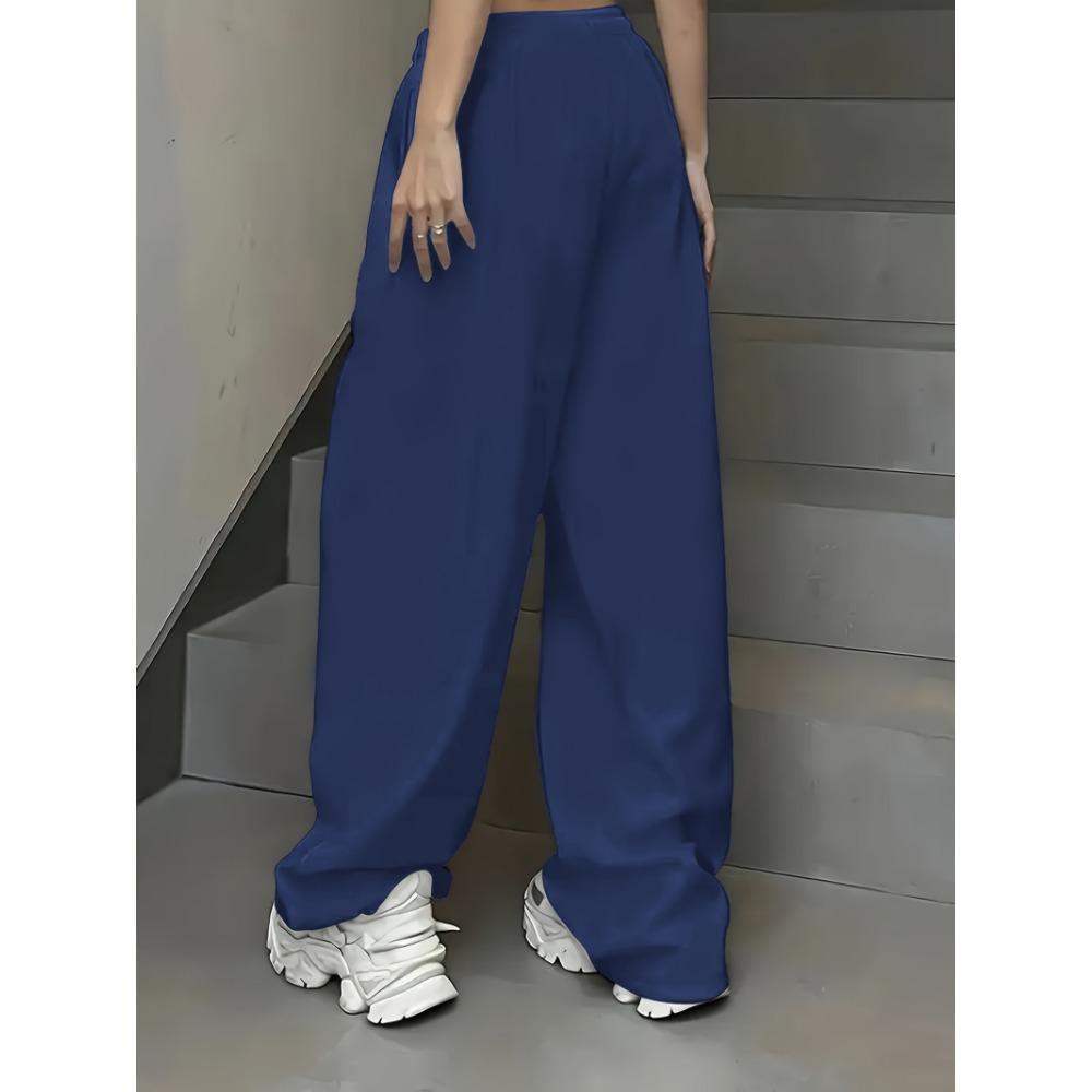 Herren Weite Sporthosen mit Kordelzugbund, Lässige und minimalistische Streetwear, Hauskleidung