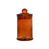 Brown Glass Candle Holder with Lid: Light-Blocking, Transparent Aromatherapy Cup.