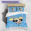 3pcs The Powerpuff Girls5 Cover Set - Personalized Name, HD Printed Bedding with 1 Cover and 2 Pillowcases - Perfect for Home Decor, Easy Care