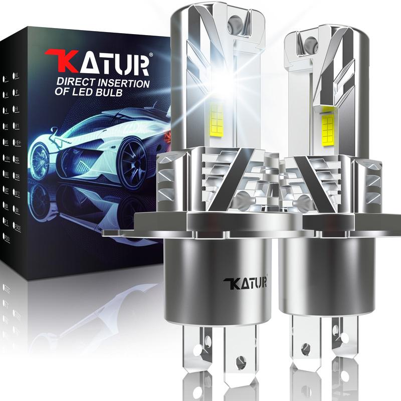Katur 2x H4 9003 HB2 High Low Beam Led Car Headlight Fog Lamps 20000Lm 6000K Fanless Canbus For Mini Cooper R55/56/57/58/60/61 H4/9003/HB2 Hi/Lo