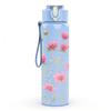 1PC Pink Small Daisy Flower Bouquet Print 750ml Color Plastic Sports Water Bottle Leakproof Flip Straw Lid Suitable for Sports Office Home Use