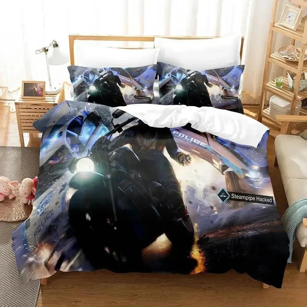 New Watch Dogs Bedding Set Cartoon Anime three-piece set Adult Kid Bedroom Duvet cover Sets 3D Game Watch Dogs home textile