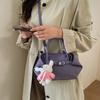 Minimalist Solid Color Handbag Women Belt Buckle Design Shoulder Bag Elegant Pu Leather Crossbody Bag Daily Commuting Mini Bag