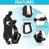 4× Shovel Mount Roof Rack Metal Rubber Clamps Shovel Holder Clamp for Roof Rack