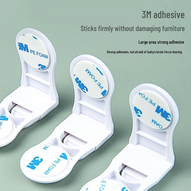 Baby Safety Right Angle Drawer Lock with Anti-Pinch Protection - No Drill Required