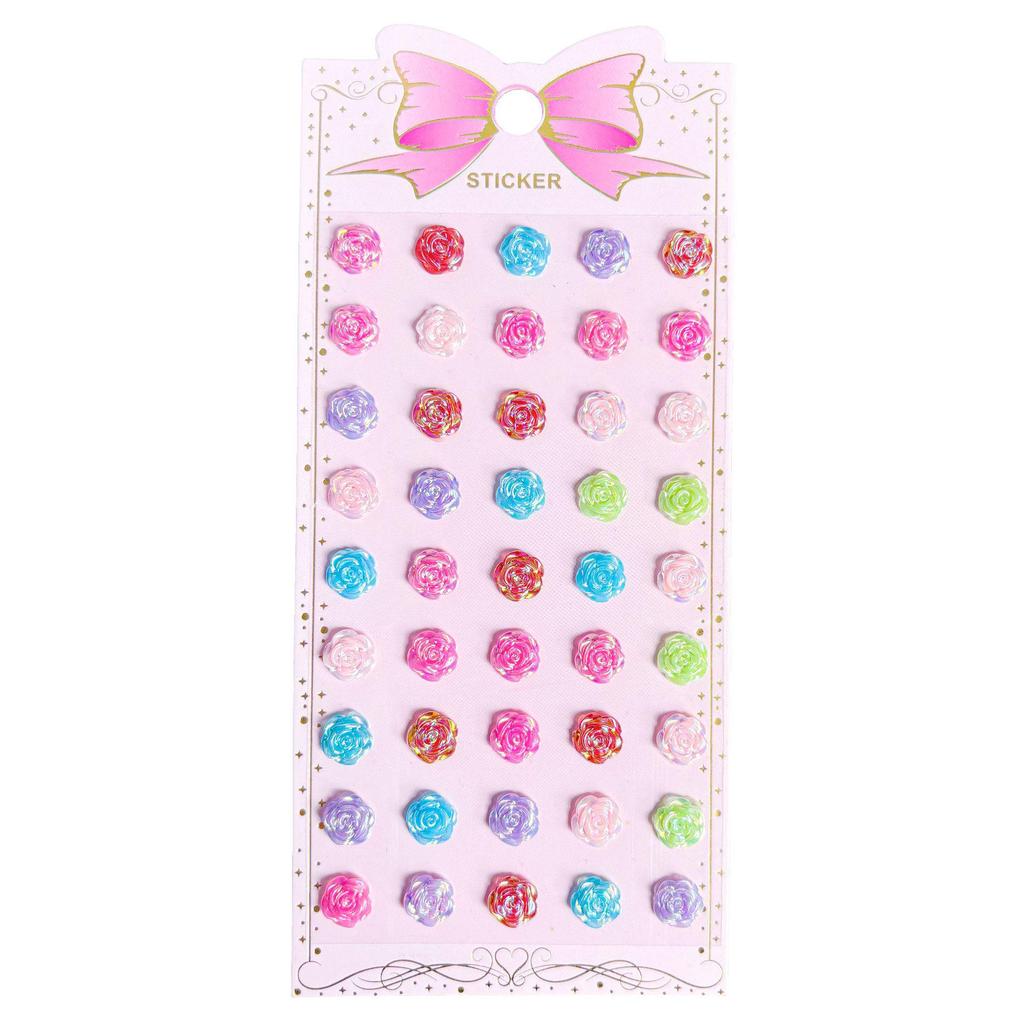 Children's DIY Gem Crystal Stickers - Handmade Diamond Shapes for Girl's Makeup and Decoration