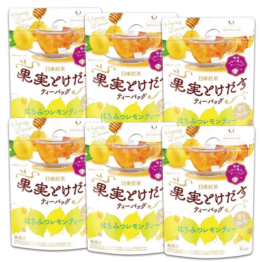 Mitsui Norin Nitto Black Tea Fruit Melting Tea Bags Honey Lemon Tea (4 bags x 6 packs)