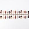 Gold-Flecked French Cherry Almond Cat Eye Press-On Nails
