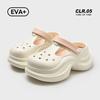 Small Yellow Flower Pearl Hole Shoes Women's Summer New Breathable Comfortable Heightening Thick-soled Outer Bag Head Slippers