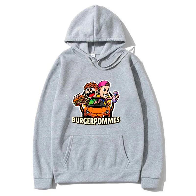 Neue Bequeme Lässige Hip Hop Streetwear Unisex Sweatshirts Druck Kapuzenpullover Herren Burgerpommes Icrimax Grafik Männer/Frauen Kapuzenpullover