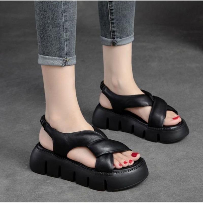 Fashion 2025 Summer New Woman Shoes Sandals Thick Heels Luxury Designer Women Wedges Platform Casual Platform Shoes Sandalias Planas