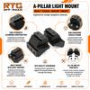 A-Pillar Dual Spotlight Bracket with Aluminum Alloy Black for Jeep Wrangler JK 2007-2017 Offroad Modification Accessories