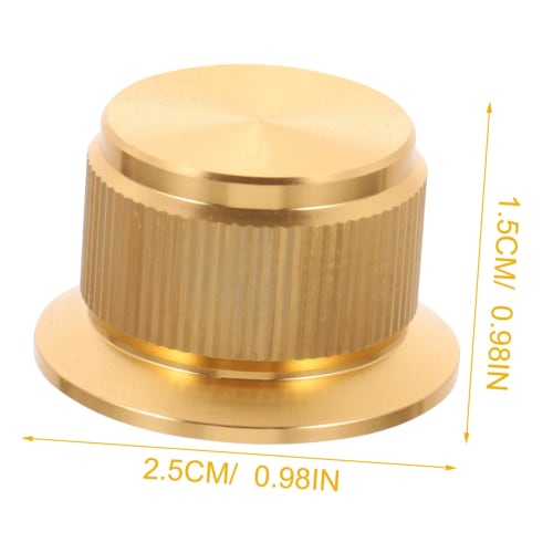 ERINGOGO Sound Knob, Control Volume Amplifier Knob, Bass Knob, Universal Bass Knob, Guitar Tuner, Earphone Knob, Electric Guitar Knob, Wired, Golden A