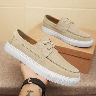 Modă Primăvară Nou Strat Exterior Piele de Porc Interior Pantofi Sport și de Agrement Brand la Modă Bărbați Confortabili Talpă Groasă Piele de Cămilă Pantofi Casual Loafers
