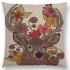 Hinduism Style Cushion Cover Mandalas Floral Animals Flower Deer Elephant Whale Bee Pig Pangolin Squirrel Frog Sofa Pillow Case