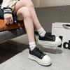 Herbst und Winter Neue Leder Plateauschuhe Höhenerhöhende Freizeitschuhe für Damen Modische Vielseitige Damenschuhe