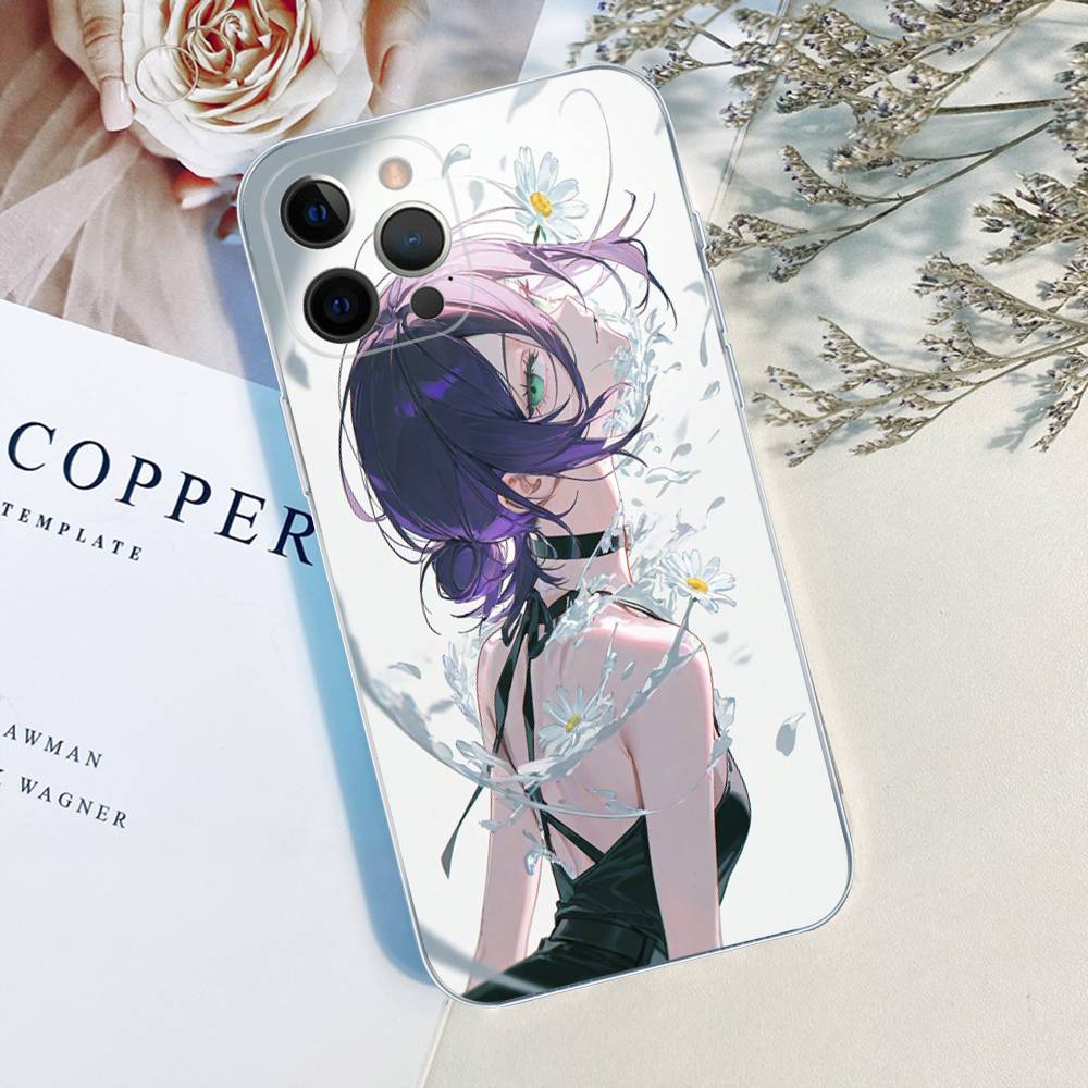 Chainsaw Man The Movie Reze Arc Phone Case For iPhone 17 16 15 14 13 11 12 Pro Max 16 Plus Transparent