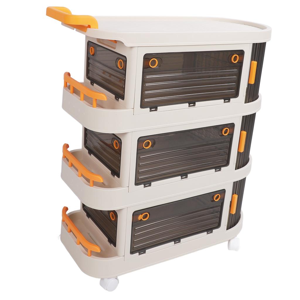Rolling Utility Cart Multi Tier Large Capacity Easy To Install Multifunction Rolling Storage
