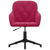 Dining Room Chairs 2 Pcs Swivel Burgundy Velvet