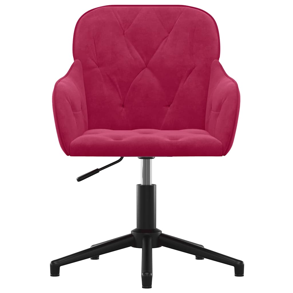 Dining Room Chairs 2 Pcs Swivel Burgundy Velvet