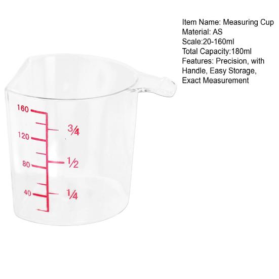 4 Misurini In Plastica Da 100 Ml Con Scala E Manico - Becher Graduati Resistenti Al Calore Per Cucina E Laboratorio