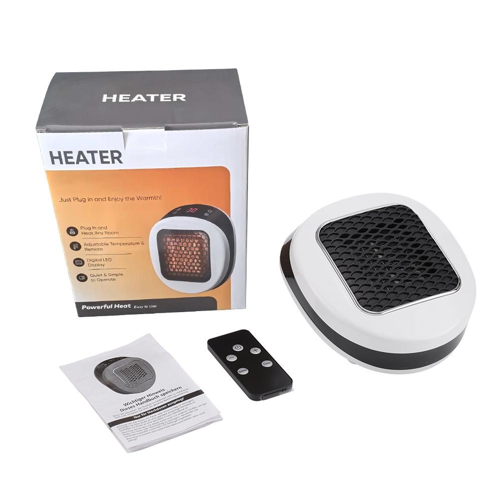 Portable Electric Heater PTC EU/US Wall-plug Bathroom Living Room Heater Adjustable Temperature Low Noise House Warmer Machine