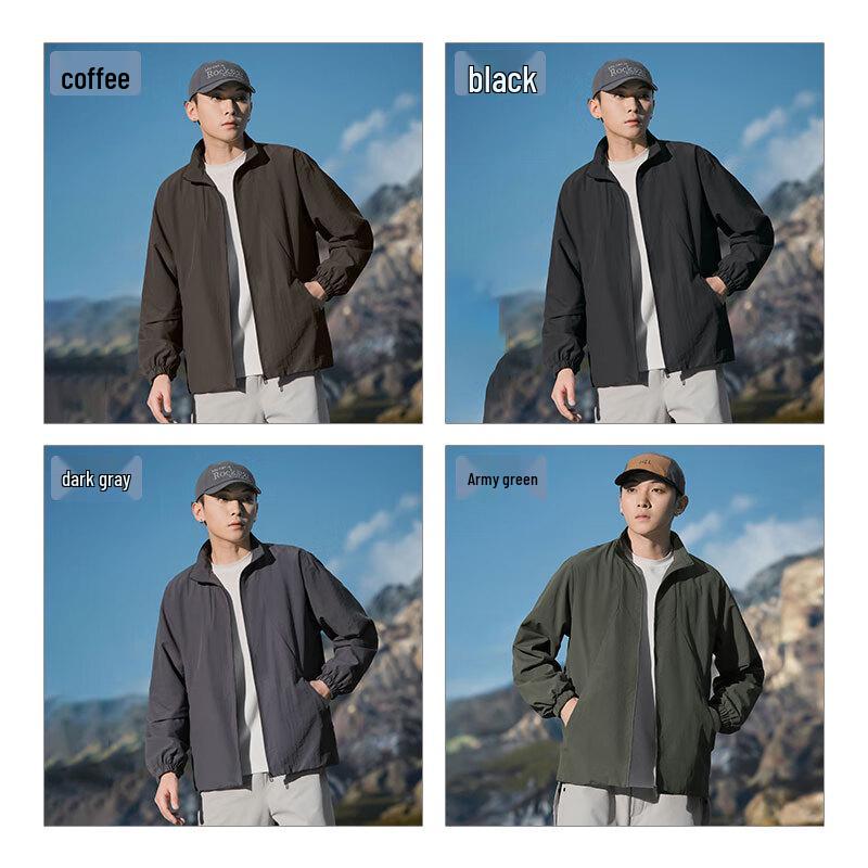 EASTERN CAMEL Men's Stand Collar Loose Fit Outdoor Jacket