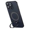 For iPhone 15 Pro Max Case Compatible with MagSafe Genuine Cow Leather+PC Kickstand Phone Cover