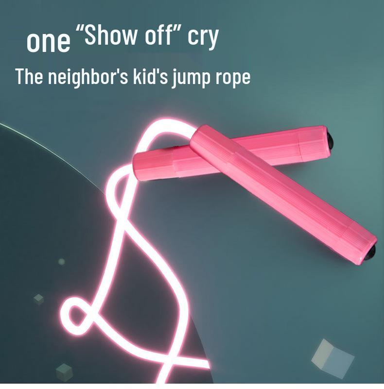 Luminous LED Fiber Optic Skipping Rope for Kids & Adults - Dazzling Colorful Light for Outdoor Evening Fun