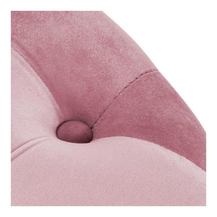 Repose-pied Style Glam Bois, Mdf Rose - Couleur:ROSE